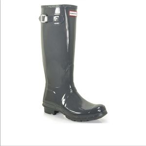 Hunter Original Tall Boot Wellies Gray Size 5